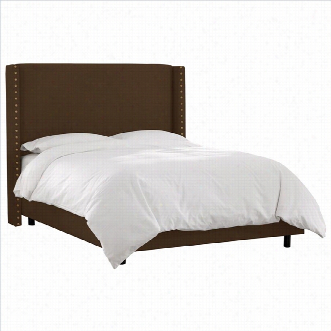 Skyline Furniture Btuton Bed In Chocolate-full