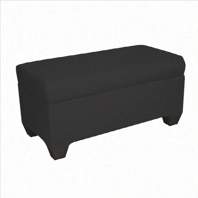 Skyline Ffurniture Twill Storage Bench In Black