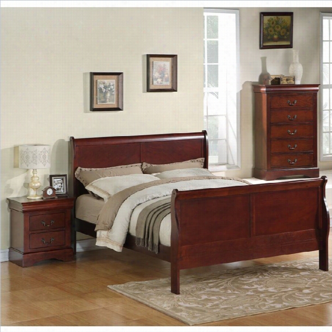 Standard Furniutre Lewistn 3 Piece Bedroom Set In Deep Brown