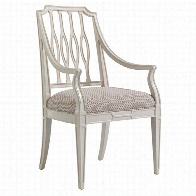 Stanley Furniture Charleston Regency Cooperarm Dining Chair In Ropemakers White