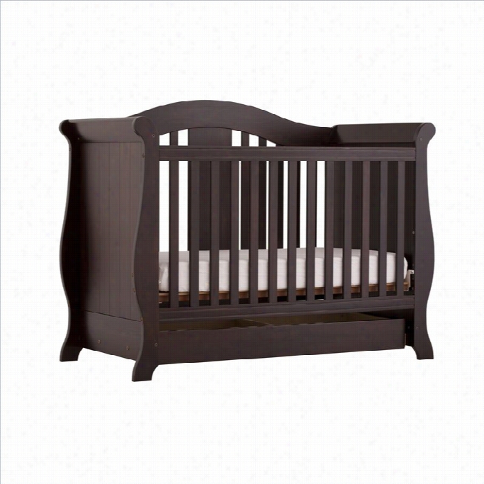 Stork Craft Vittoria 3-in-1 Fixed Side Convertible Crib In Espresso