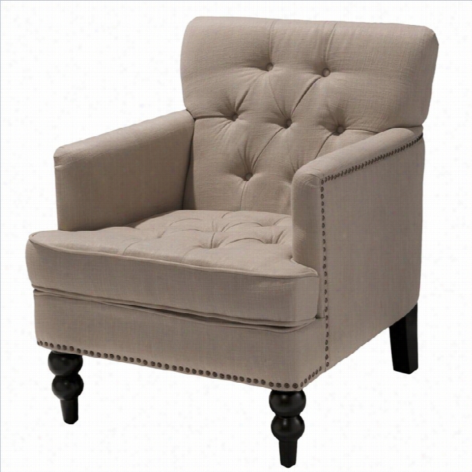 Trent Home Fabric Club Chair In Beige