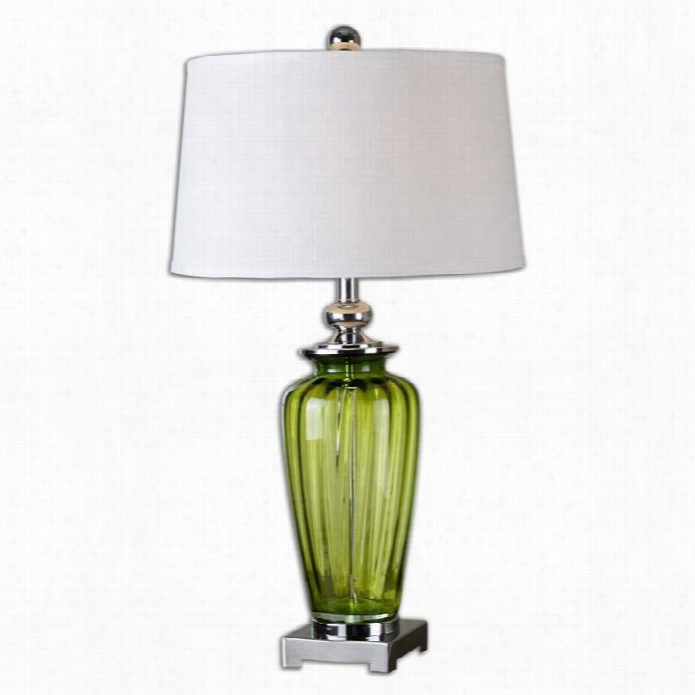 Uttermost Amedeo Green Glass Table Lamp