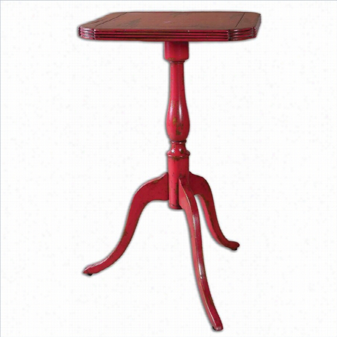 Uttermost Valent Accent Table In Raspberry