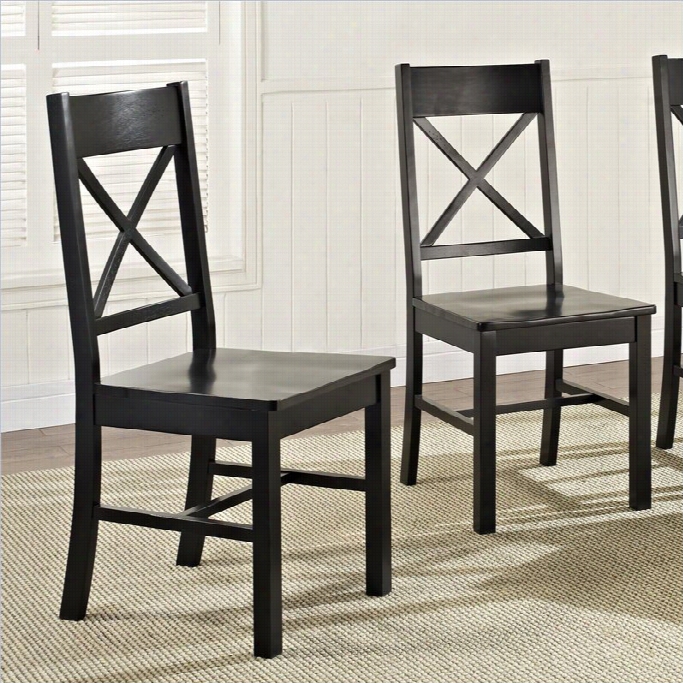 Walker Edisonn Millwright Dining Chair In Black ((set Of 2)