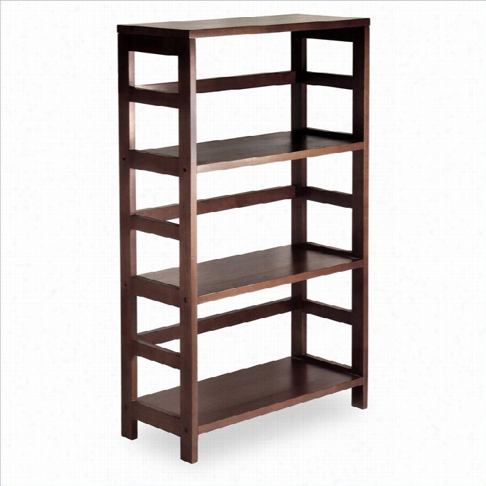 Wisome Leo 3-section Wi De Storage Shelf In Espresso