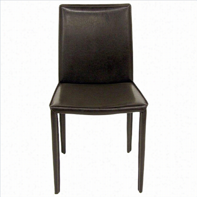 Aeon Furniture Aimee Stacking Dining Chair In Brown (set Of 4)