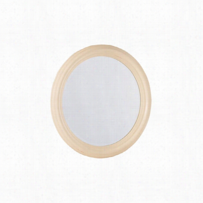 American Drew Camden Round Mirror With Supports In Buttermilk