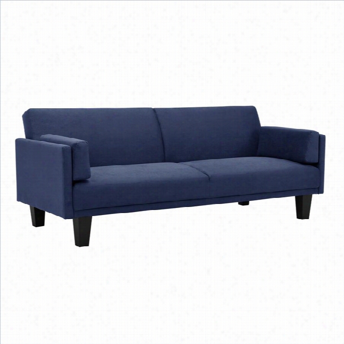 Ameriwoodmetro Microfbier Convertible Sofa In Navy Blue