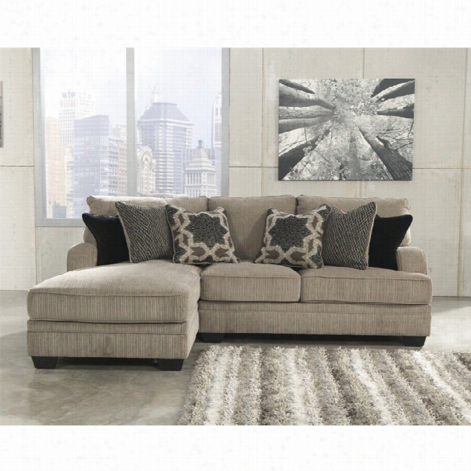 Ashley Furniture Katisah Left Facing 2  Piece Sectional In Platinm