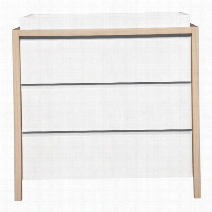 Babyletto Bingo 3 Drawer Changer Dresser In Of A ~ Color And Washed Natural