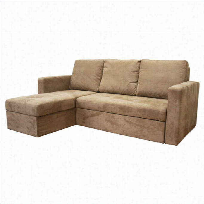 Baxton Studio Linde Convert Ible Sectional In Tan