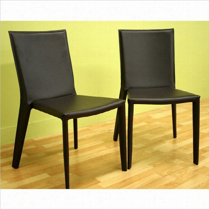 Baxton Studio Semele Dining Chair In Brown (set Of 2)