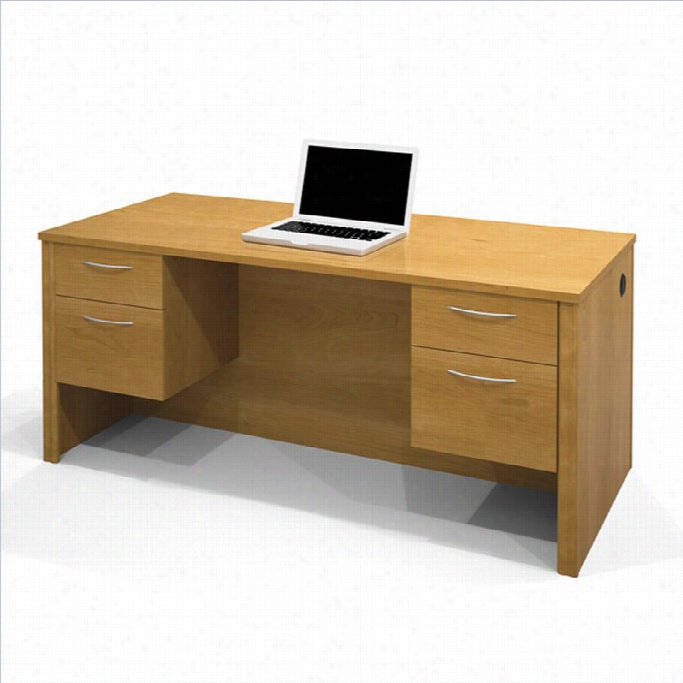 Bestar Ambassadorial Residence Executive Desk Attending Two Pedestlas In Cappucicno Cherry