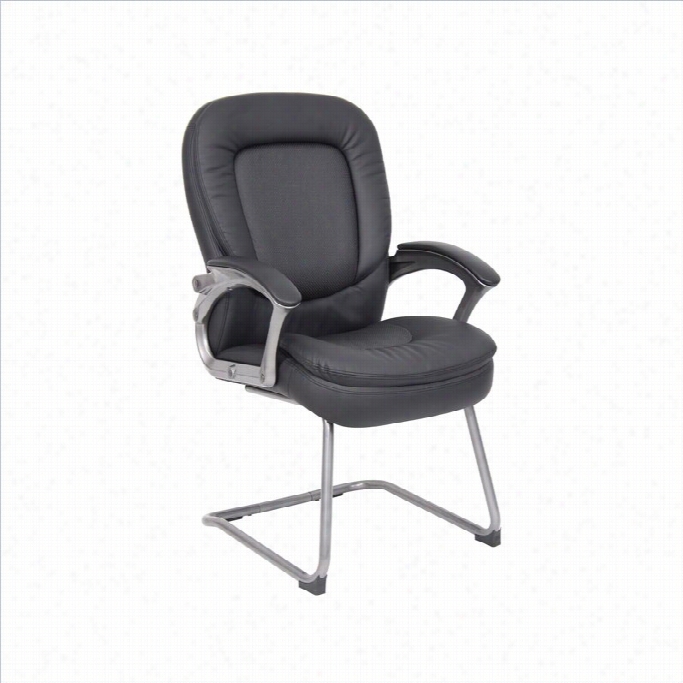 Boss Office Pillowtop Guet Chair In Mourning