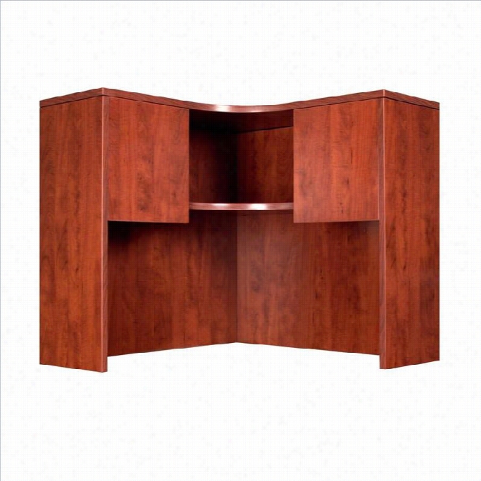 Boss Office Products Corrn Er Huttch With Corner Desk Shell-mahogany