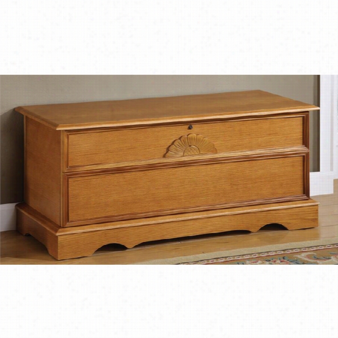 Coaster Cedar Chest With Locking Lid In Oak