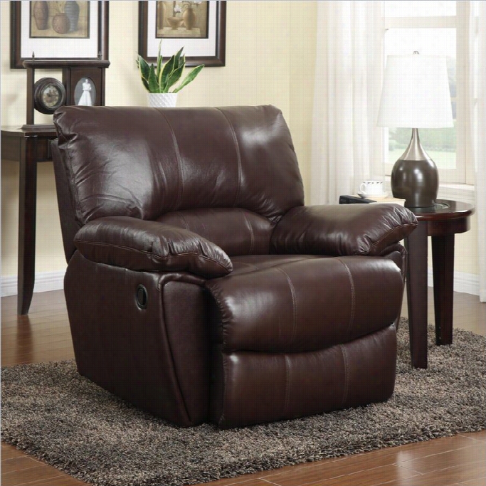 C Oaster Clifford Leather Recliner In Brown