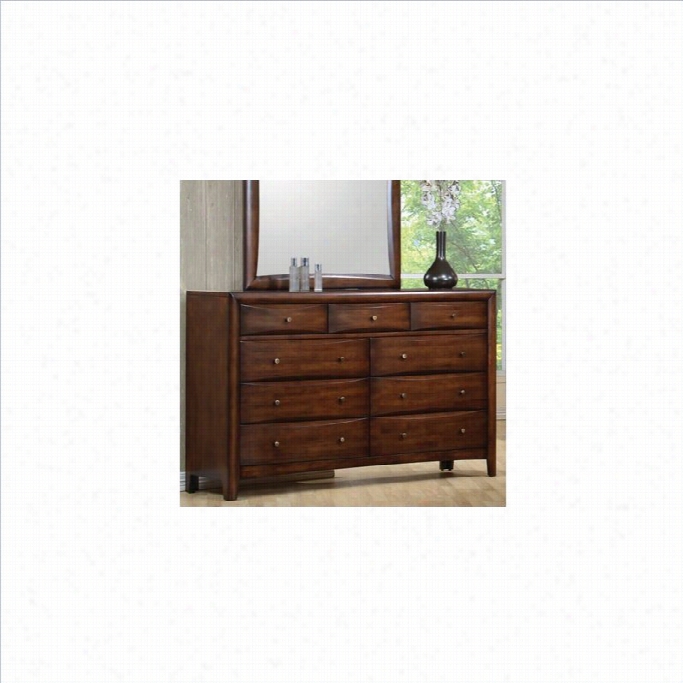 Coaster Hillary And Sc0ttsdale Dresser In Warm Brown Finish