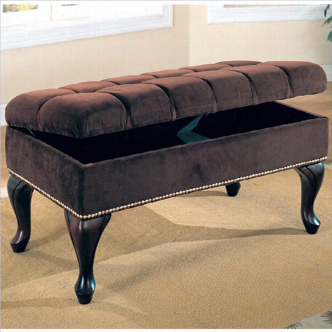 Coaster Storage Bench With Tufted Buttons