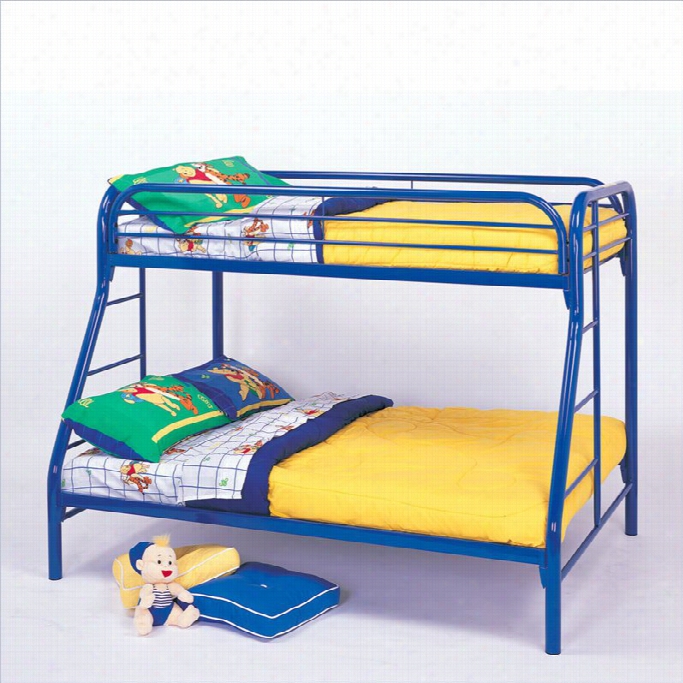 Coaster Traceg Twin Over Full Metal Bunk Bed In Blue Finish