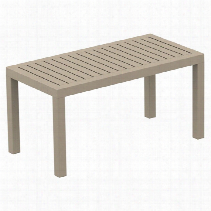 Cmpamia Ocean Square Resin Side Table In Dove Gray