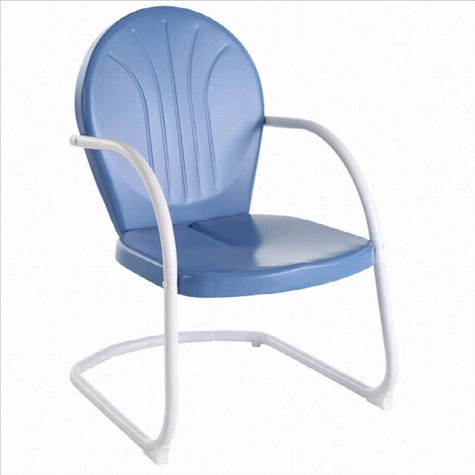 Crosley Griffith Metal Chair In Sky Blue