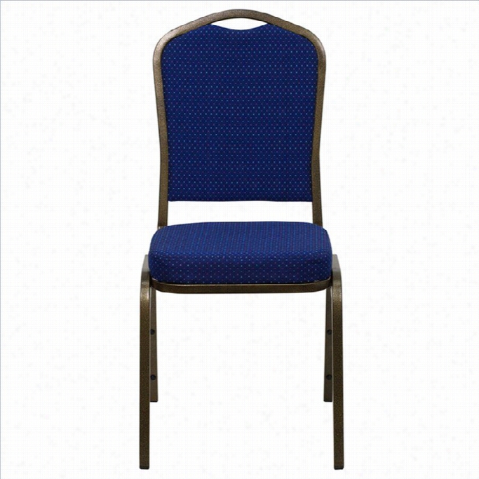 Flash Furniture Herculrs Crown Back Banquet Stacking Chair In Blue