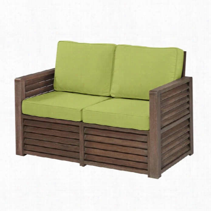 Home Styles Barnside Outroor Love Seat In Green Apple