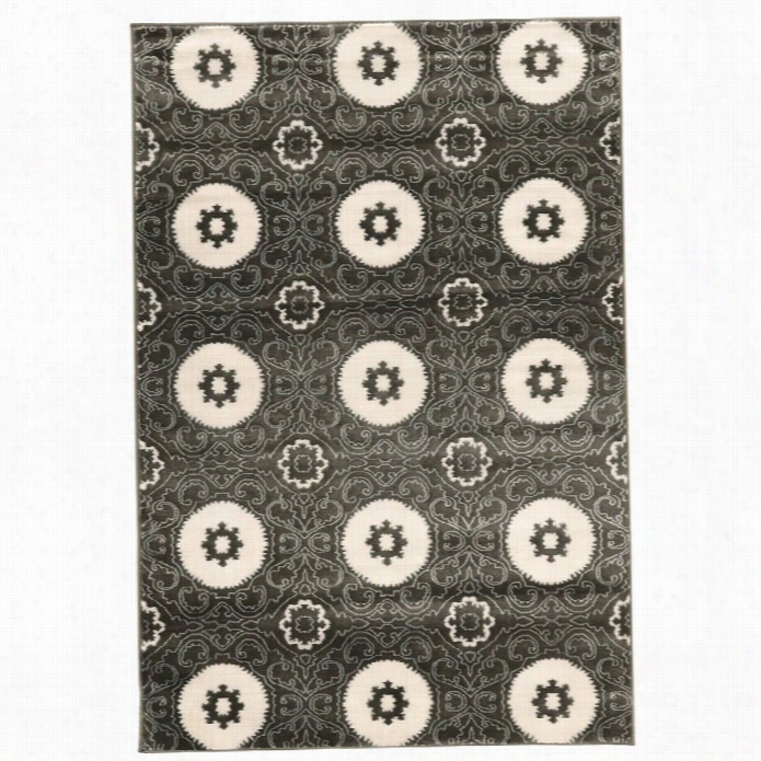 Lino N Prisma Karma 2' X 3' Rug In Charcoal