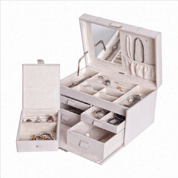 Mele And Co. Gillian Custom  Jewelry Box With Lock In Beige