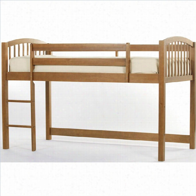 Ne Kids School House Twin Junior Loft Bed In Pecan