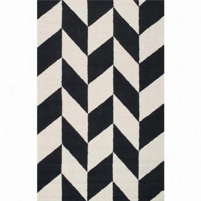 Nuloom 7' 6 X 9' 6 Hand Tufte Dkatte Rug  In Black And Whie