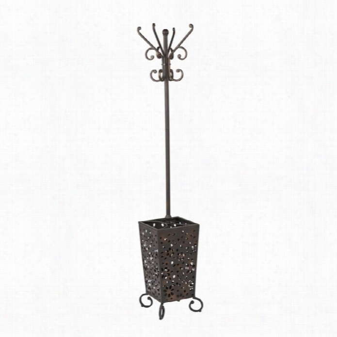 Office Star Middleton Coat Rack In Antique Bronze