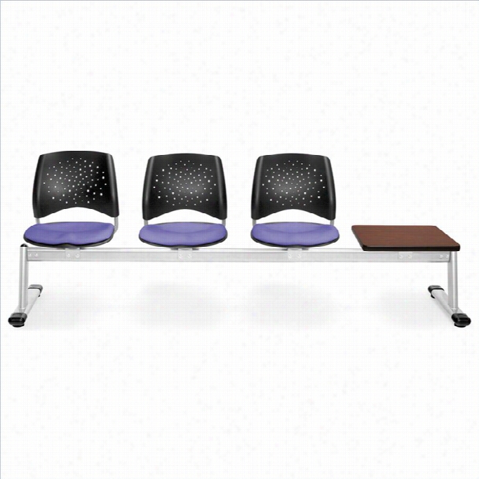 Ofm Star Beam Seating With 3 Seats Ad Table Ni Lavedner And Mahogany