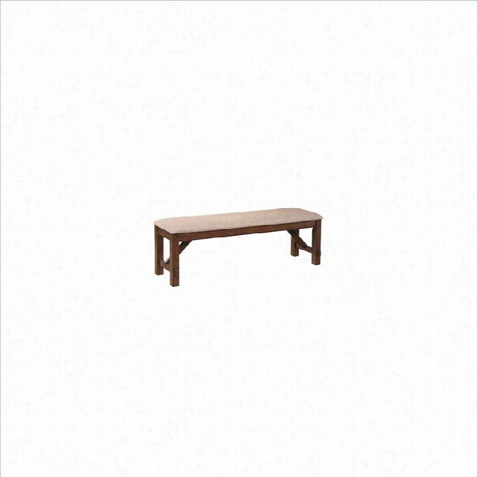 Powell Furniture Kraven Dining Bench In Dark Haze Lnut