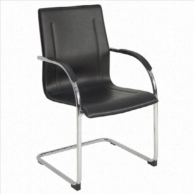 Regency Ent Repreneur Leather Side Guest Chair In Black