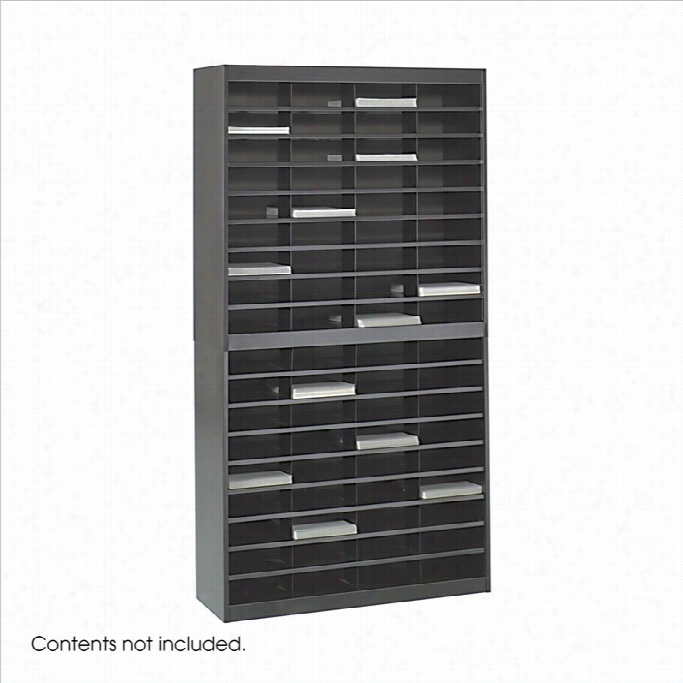 Safco E-z Sror Black Mail Organizer - 72 Letter Size Compartments