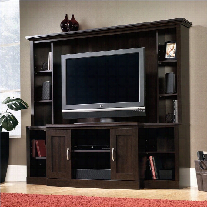 Sauder Select Large Entertainment Center In Cinnaomn Cherry