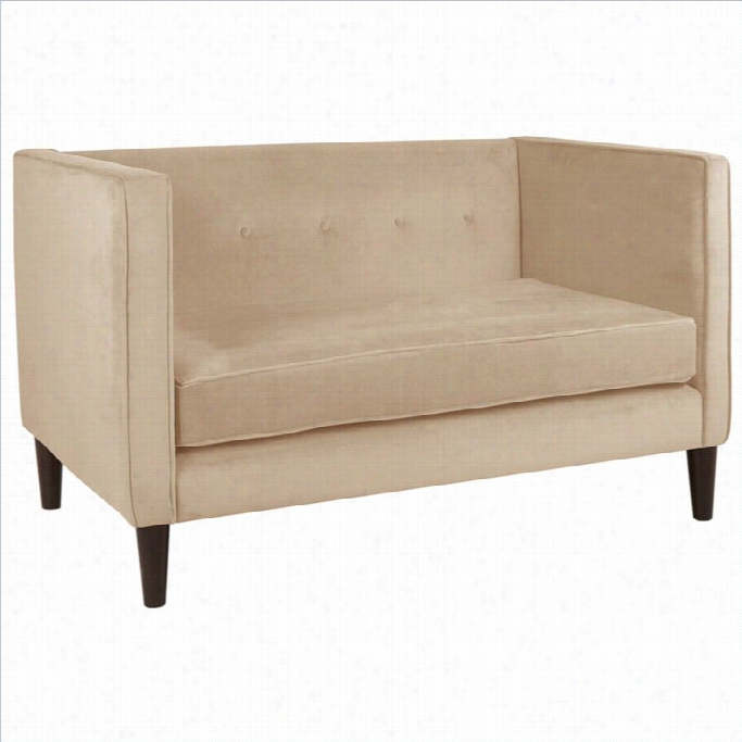 Skyline Appendages Five Button Loveseat In Oatmeal