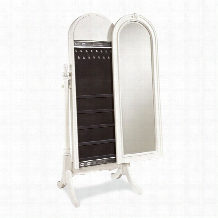 Smartstuff Bellamy Cheval Storae Mirror In Dasiy White