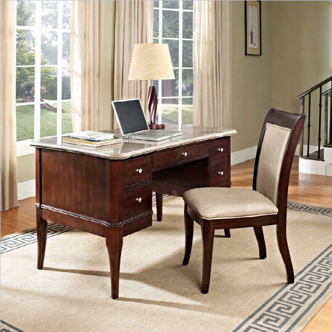 Steve Silver Ccompany Marseille Marble Top Writing Desk