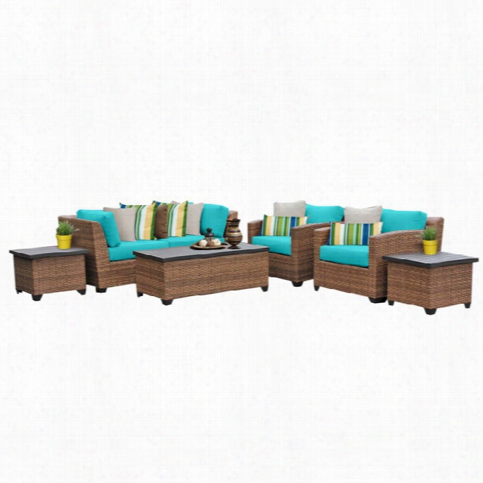 Tkc Laguna 7 Piece Outdoor Wicker Couch Set In Aruba