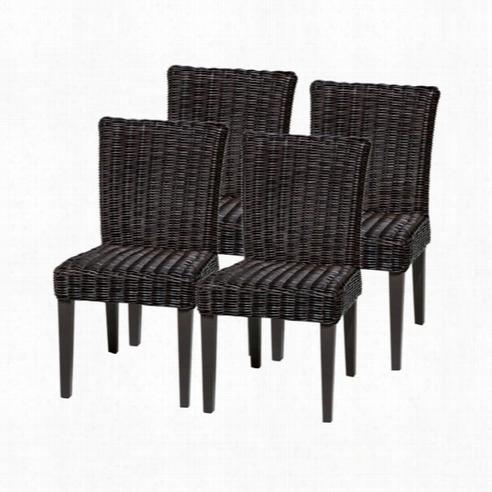 Tkc Venice Twig Patio Dining Chairs In Epsresso (set Of 4)