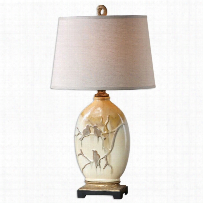 Uttermost Pajaro Ceramic Lamp In Aged Ivory