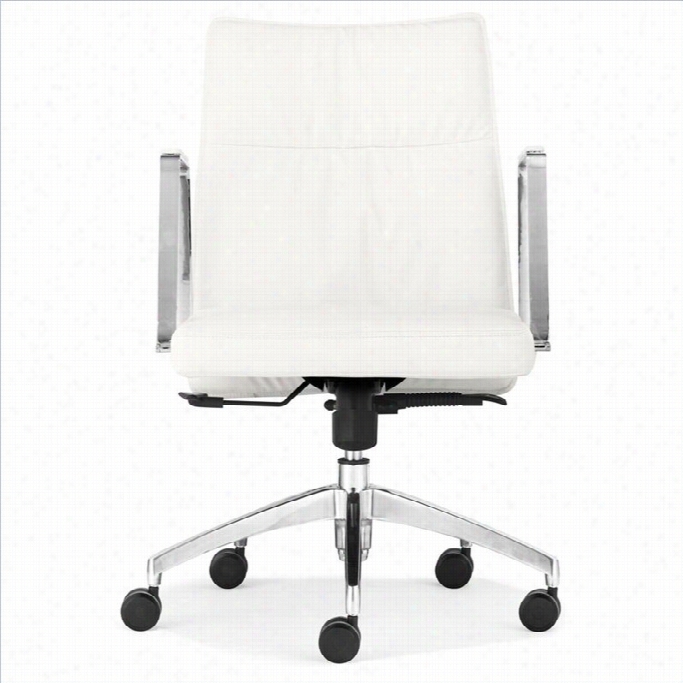 Zuo Dean Low Back Office Chair In Wnite