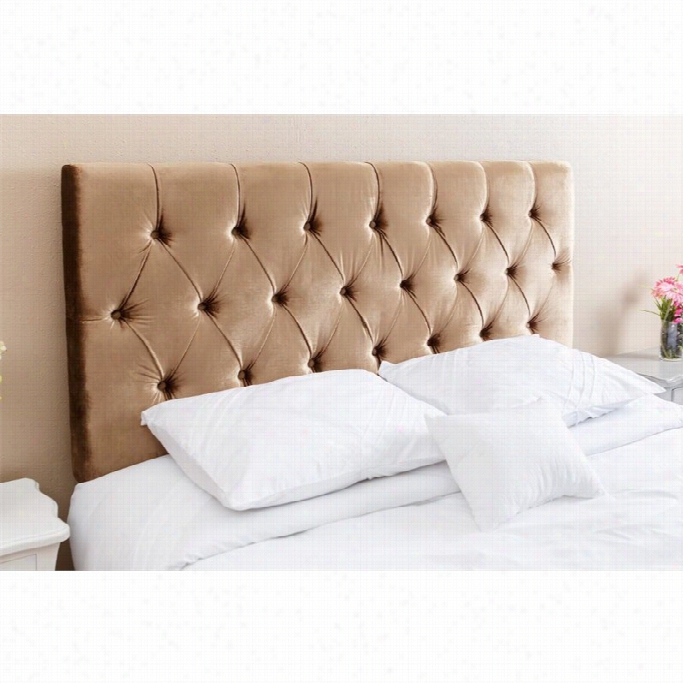 Abbsyon Living Dakota Queen Full Tifted Headboard In Gold