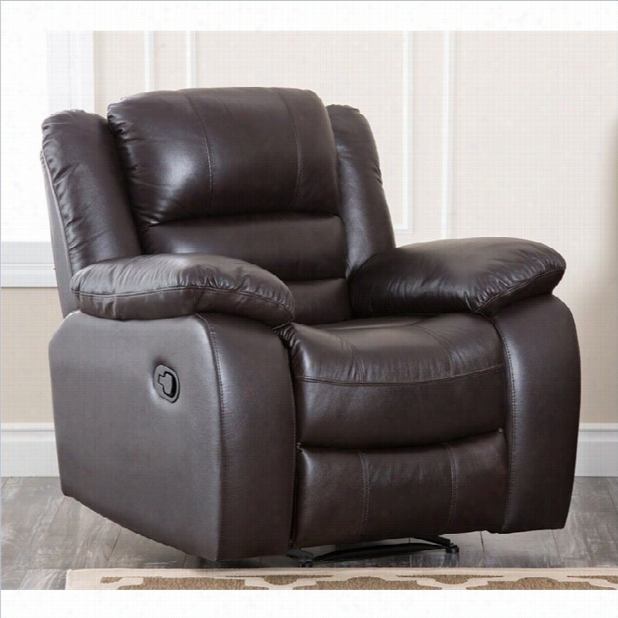 Abbyskn Liing Levari Leather Recliner In Dark Truffle