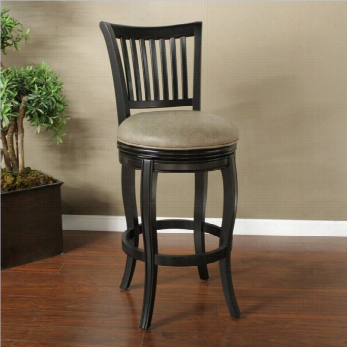 American Heritage Maxwell Bar Stool In Black-26 Inch