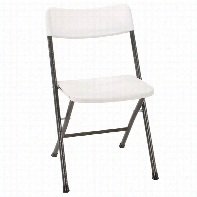 Ameriwood Cosco Resin Fopding Chair In White Speckle(4-pack)